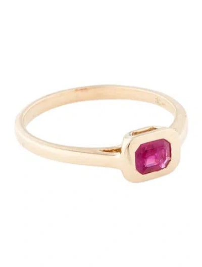Pre-owned Ring 14k Ruby Band In Multi