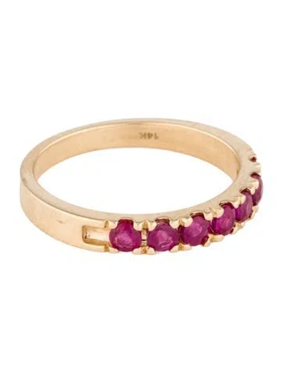 Pre-owned Ring 14k Ruby Band In Multi