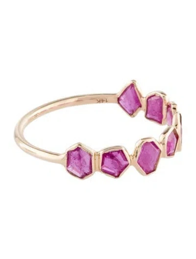 Pre-owned Ring 14k Ruby Band In Multi