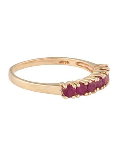 Pre-owned Ring 14k Ruby Band In Multi