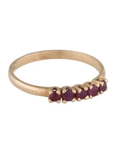 Pre-owned Ring 14k Ruby Band In Multi