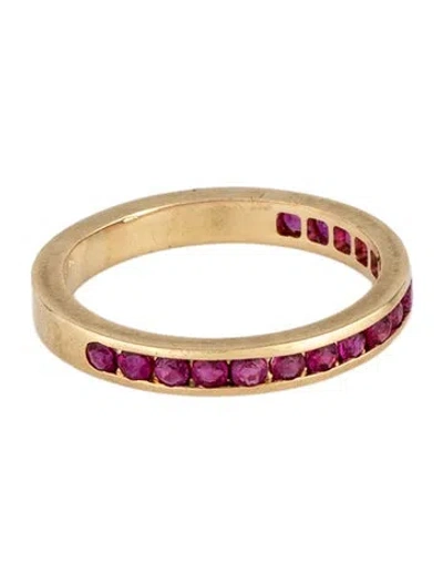 Pre-owned Ring 14k Ruby Band In Multicolor