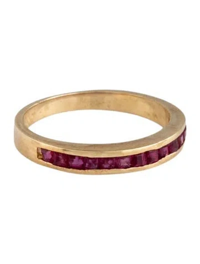 Pre-owned Ring 14k Ruby Band In Multicolor