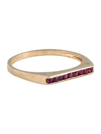 Pre-owned Ring 14k Ruby Band  In Multi
