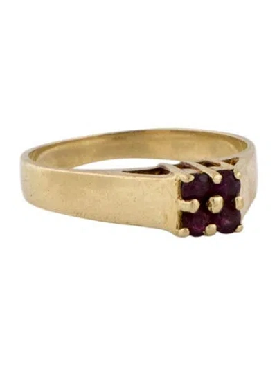 Pre-owned Ring 14k Ruby Cocktail In Multi