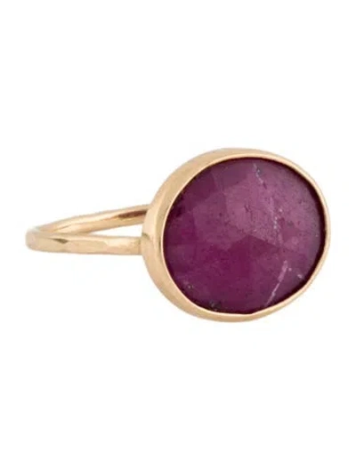 Pre-owned Ring 14k Ruby Cocktail In Multi