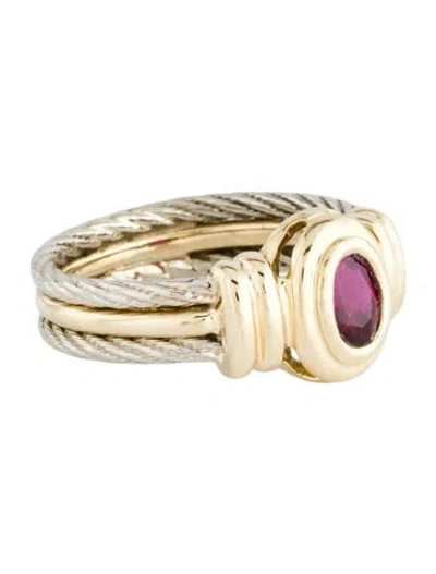Pre-owned Ring 14k Ruby Cocktail  In Multi