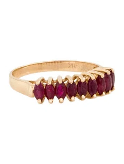 Pre-owned Ring 14k Ruby Cocktail  In Multi