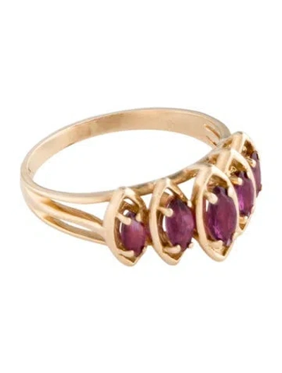 Pre-owned Ring 14k Ruby Cocktail  In Multi