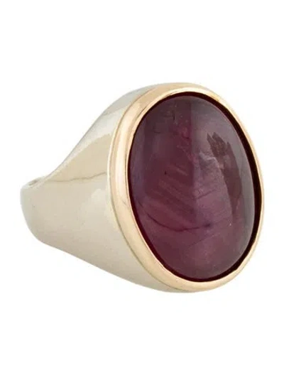 Pre-owned Ring 14k Ruby Cocktail  In Multicolor