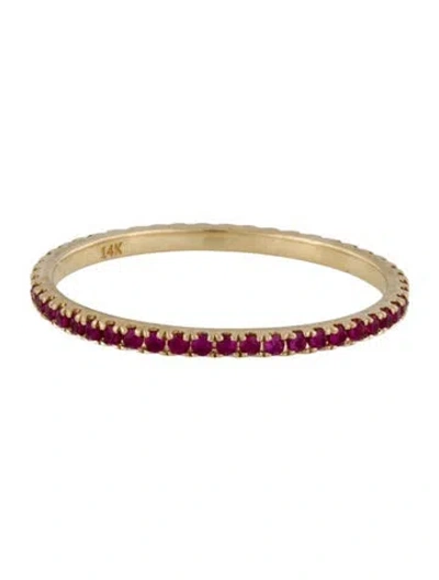 Pre-owned Ring 14k Ruby Eternity Band In Multi