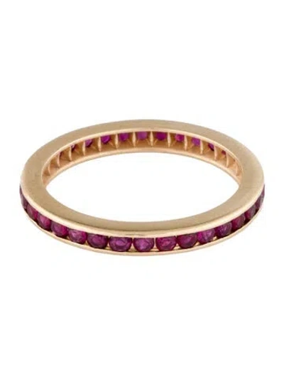 Pre-owned Ring 14k Ruby Eternity Band In Multi