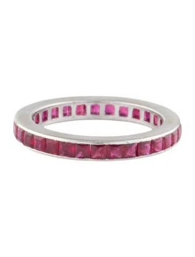 Pre-owned Ring 14k Ruby Eternity Band  In Multi