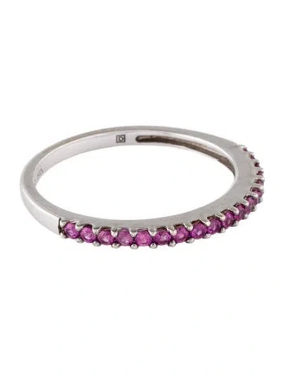 Pre-owned Ring 14k Ruby Half Eternity Band In Multi