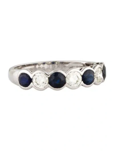 Pre-owned Ring 14k Sapphire & Diamond Band In Multicolor