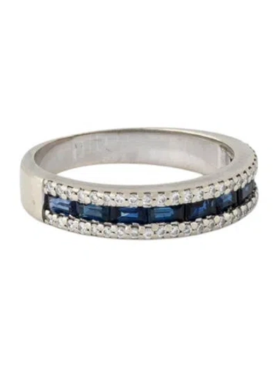 Pre-owned Ring 14k Sapphire & Diamond Band  In Multi