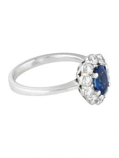 Pre-owned Ring 14k Sapphire & Diamond Cocktail  In Multi