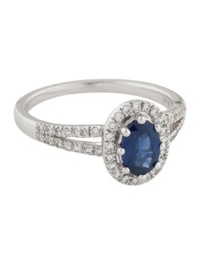Pre-owned Ring 14k Sapphire & Diamond Cocktail  In Multi