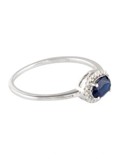 Pre-owned Ring 14k Sapphire & Diamond Cocktail  In Multi