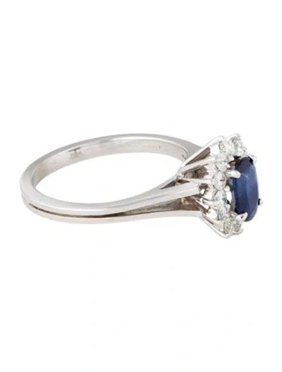 Pre-owned Ring 14k Sapphire & Diamond Cocktail  In Multi