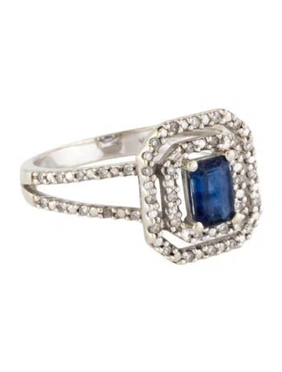 Pre-owned Ring 14k Sapphire & Diamond Cocktail  In Multi