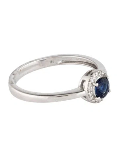 Pre-owned Ring 14k Sapphire & Diamond Cocktail  In Multicolor