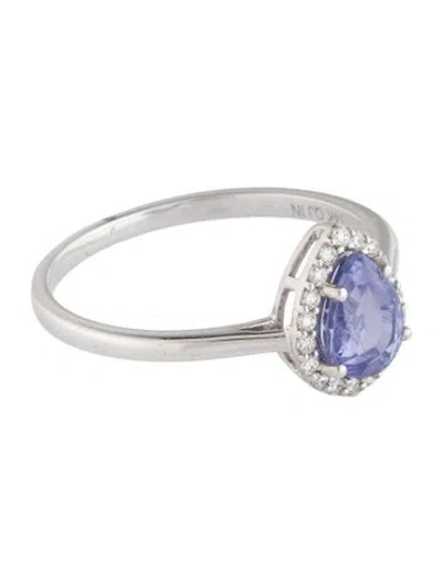Pre-owned Ring 14k Sapphire & Diamond Cocktail  In Multicolor