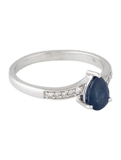 Pre-owned Ring 14k Sapphire & Diamond Cocktail  In Multicolor