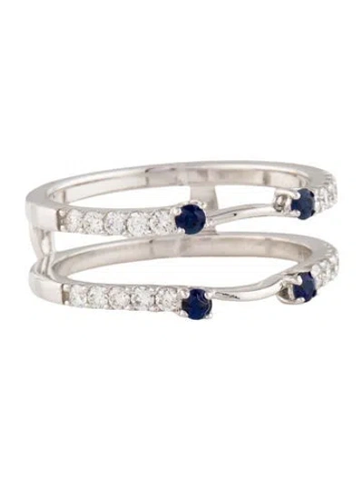 Pre-owned Ring 14k Sapphire & Diamond Enhancer Band In Multi