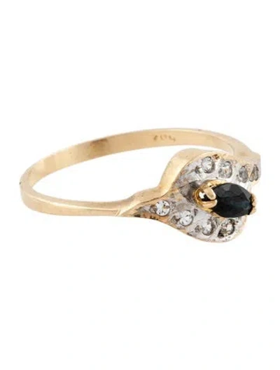 Pre-owned Ring 14k Sapphire & Synthetic Spinel Band In Multicolor