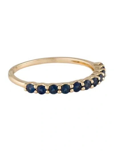 Pre-owned Ring 14k Sapphire Band In Multi