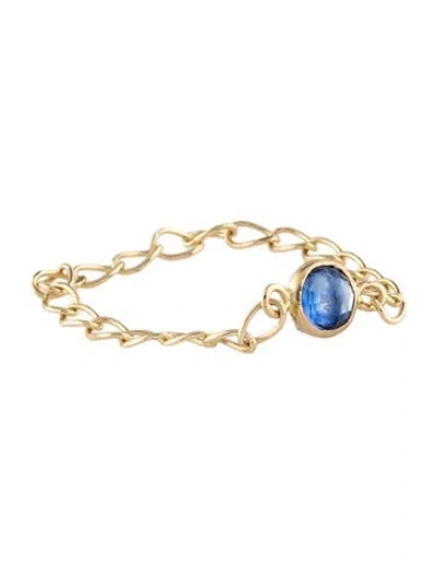 Pre-owned Ring 14k Sapphire Chain  In Multicolor