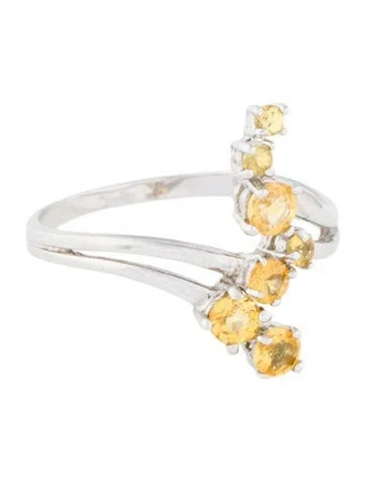 Pre-owned Ring 14k Sapphire Cocktail  In Multi