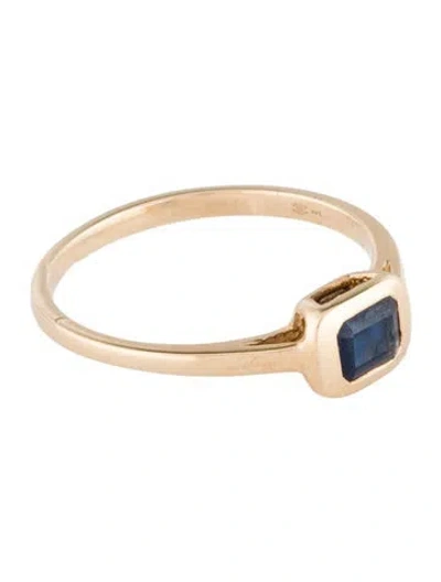 Pre-owned Ring 14k Sapphire Cocktail  In Multi