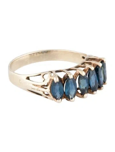 Pre-owned Ring 14k Sapphire Cocktail  In Multi