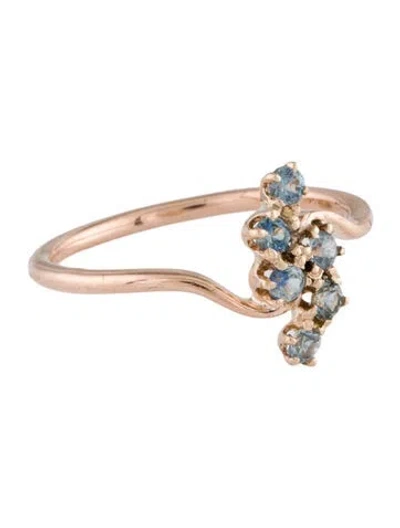 Pre-owned Ring 14k Sapphire Cocktail  In Multi