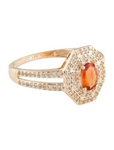 Pre-owned Ring 14k Sapphire Cocktail  In Multi