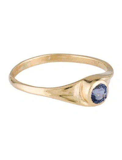 Pre-owned Ring 14k Sapphire Cocktail  In Multi