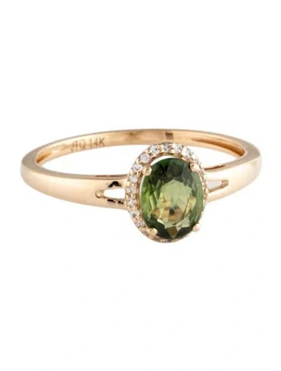 Pre-owned Ring 14k Sapphire Cocktail  In Multicolor