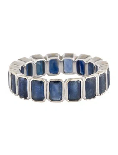 Pre-owned Ring 14k Sapphire Eternity Band In Multi