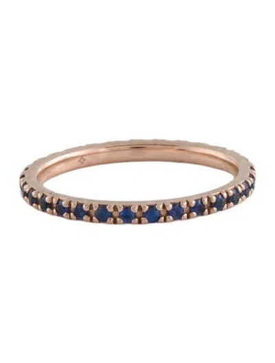 Pre-owned Ring 14k Sapphire Eternity Band In Multi