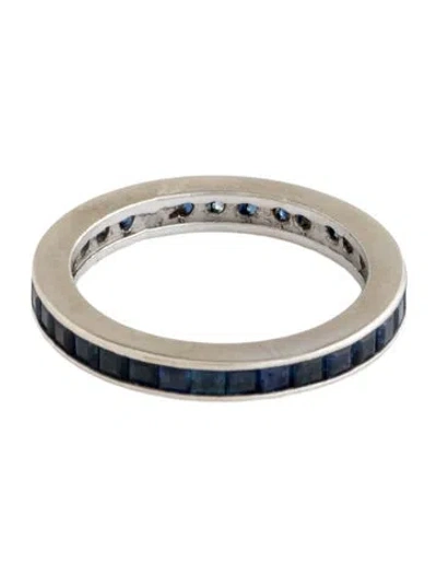 Pre-owned Ring 14k Sapphire Eternity Band In Multi