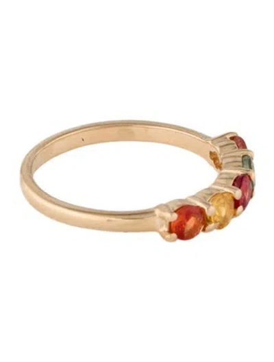 Pre-owned Ring 14k Sapphire Multi-color Band