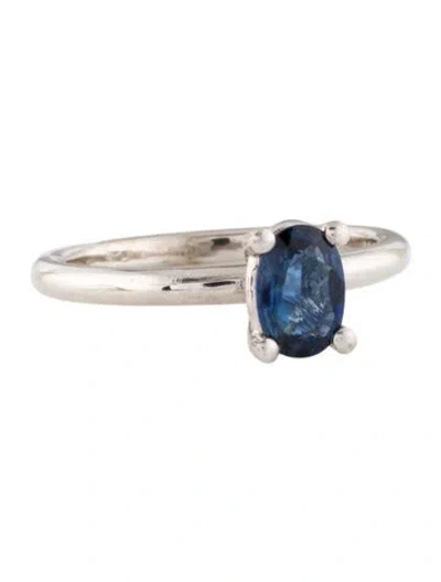 Pre-owned Ring 14k Sapphire Solitaire  In Multi