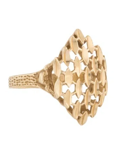 Pre-owned Ring 14k Scalloped Cocktail  In Multi