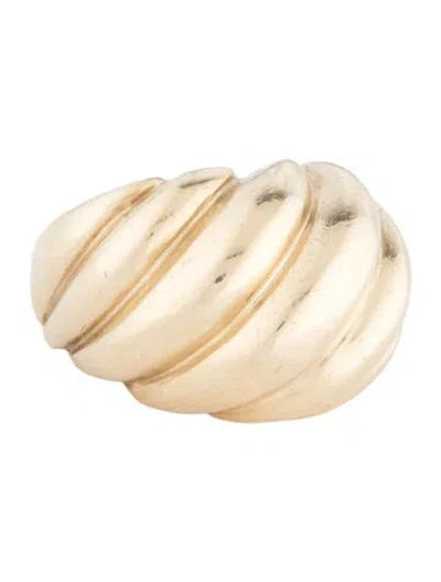 Pre-owned Ring 14k Scalloped Domed  In Multicolor