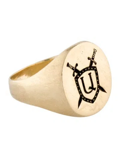 Pre-owned Ring 14k Signet  In Multi