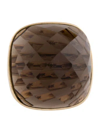 Pre-owned Ring 14k Smoky Quartz Cocktail  In Multi