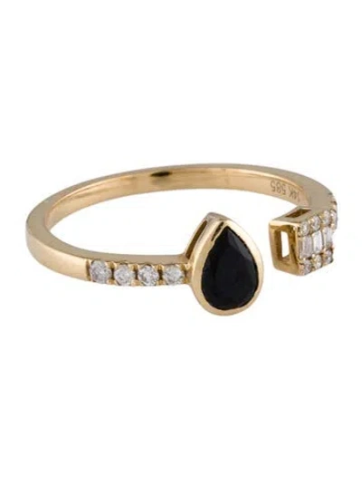 Pre-owned Ring 14k Spinel & Diamond  In Multi