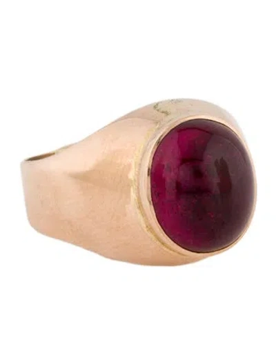 Pre-owned Ring 14k Synthetic Ruby  In Multi
